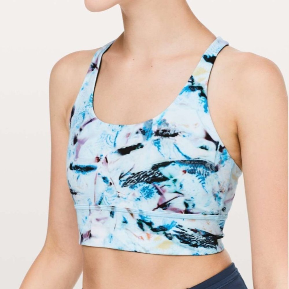 Lululemon Mind Over Miles Sports Bra Exposure Multi